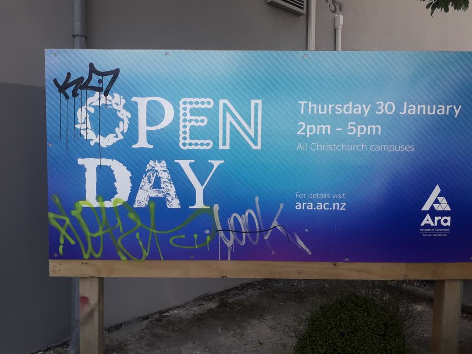 The photograph attached to this graffiti report