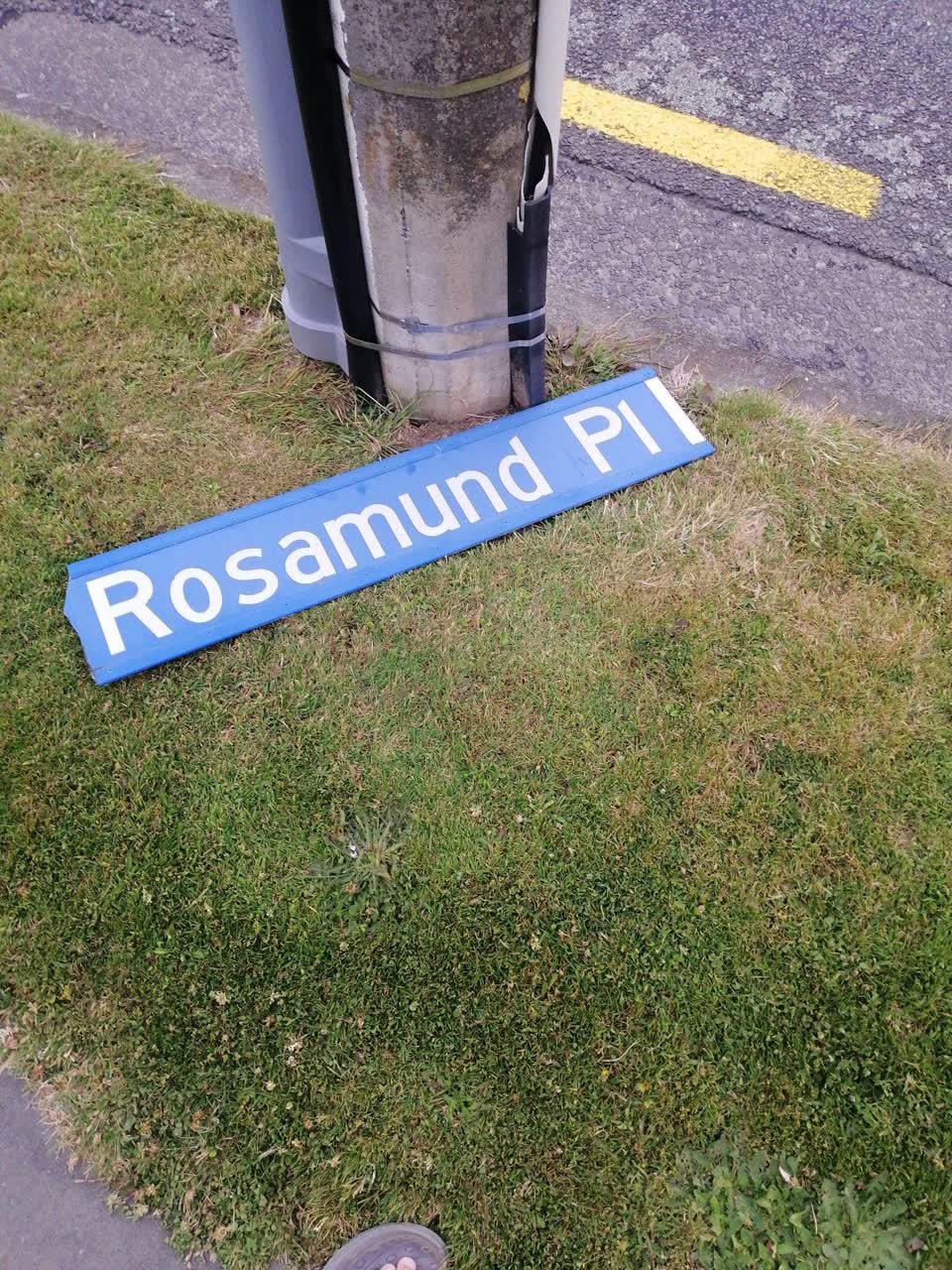 The photograph attached to this roading/streets report