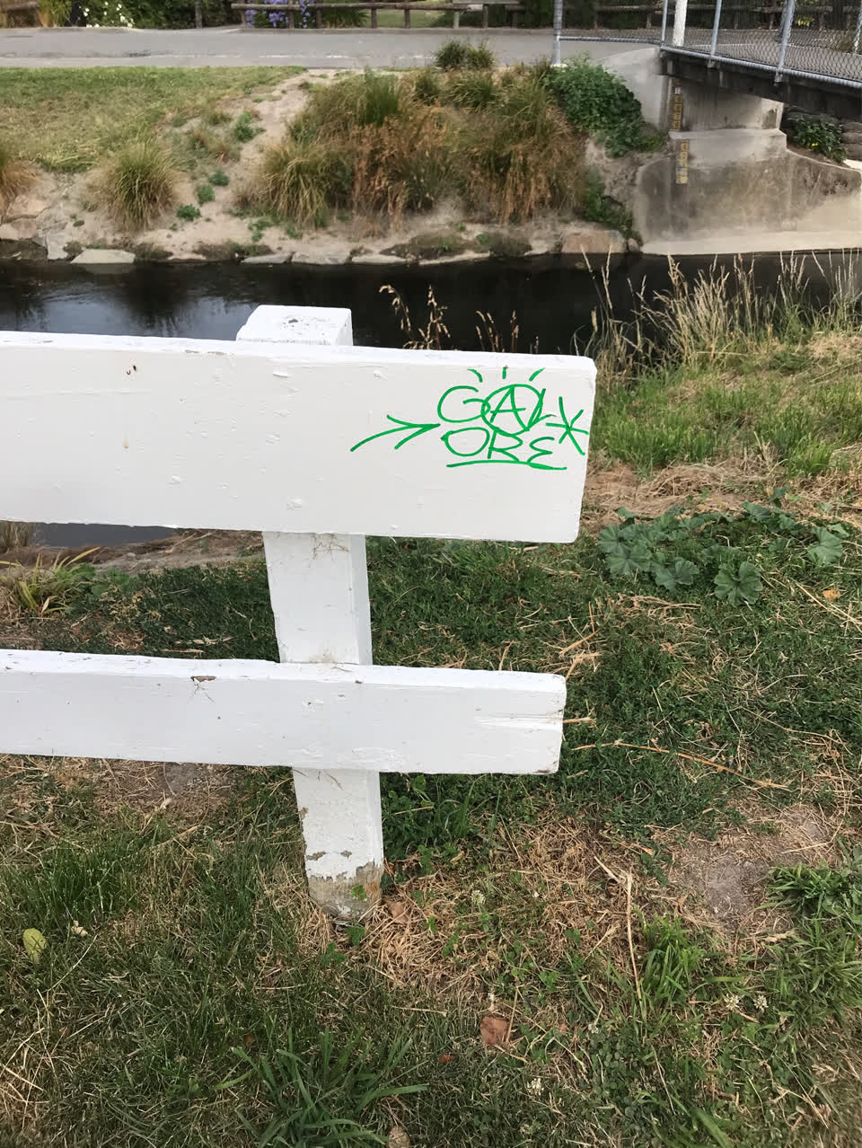 The photograph attached to this graffiti report