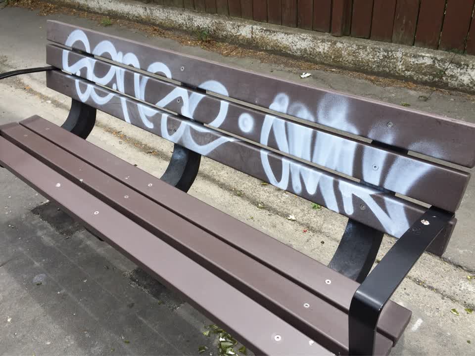The photograph attached to this graffiti report