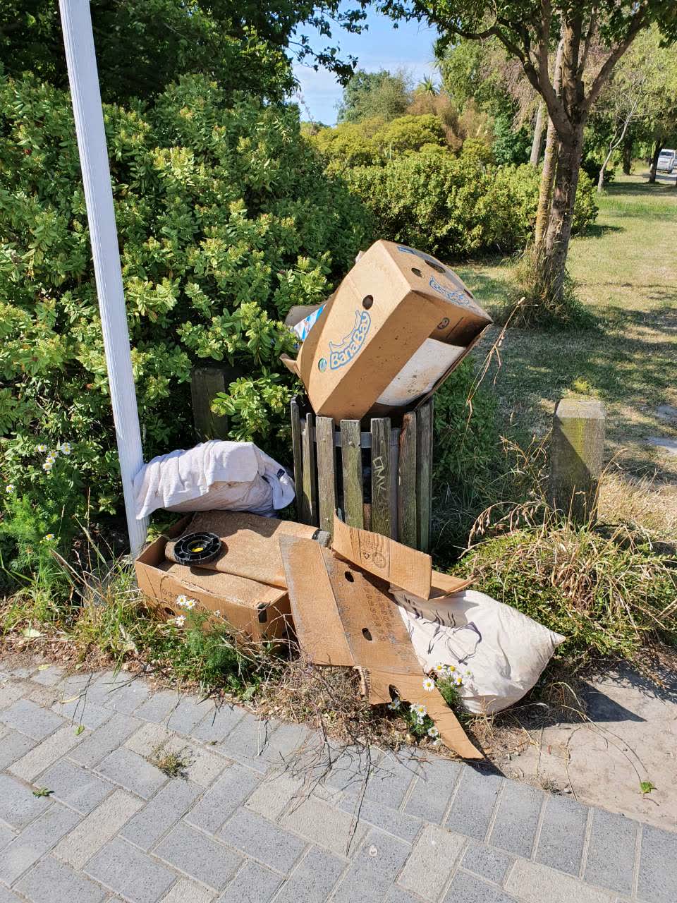 The photograph attached to this rubbish/recycling report