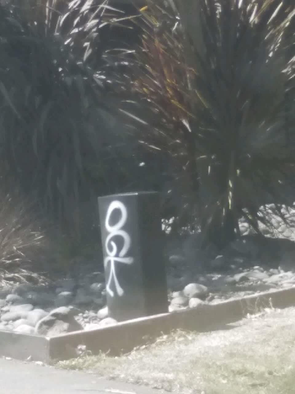 The photograph attached to this graffiti report