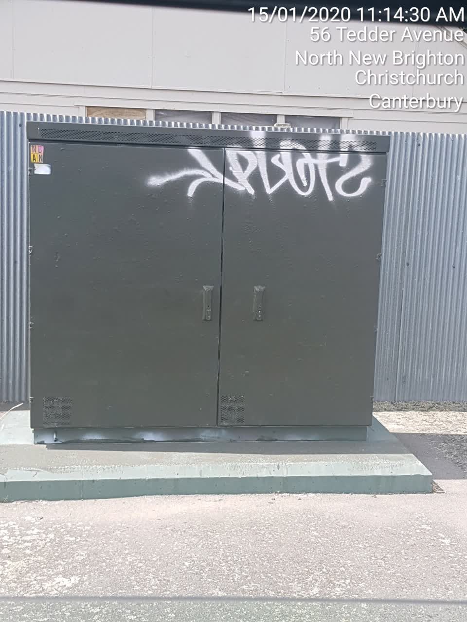 The photograph attached to this graffiti report