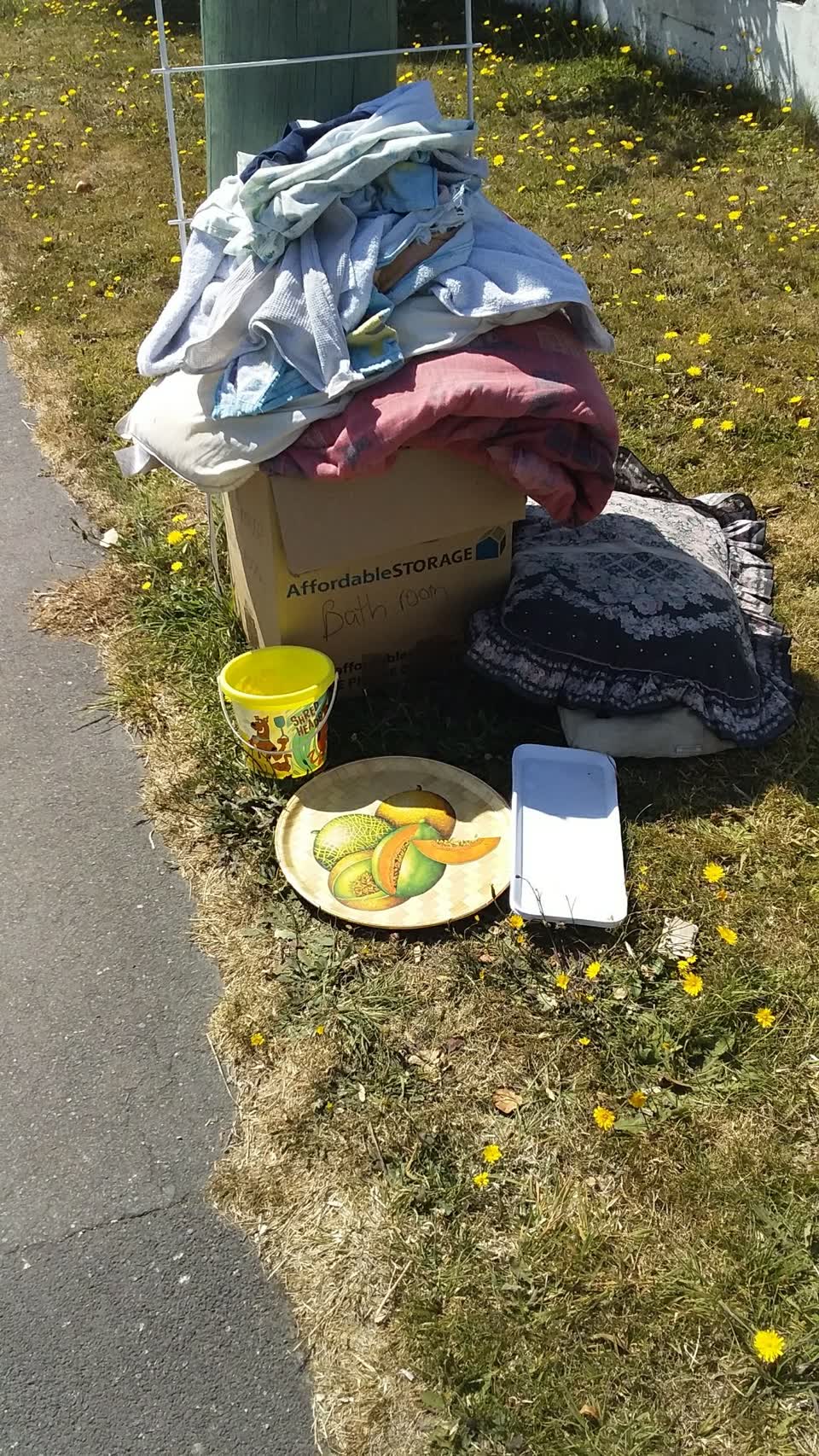 The photograph attached to this rubbish/recycling report