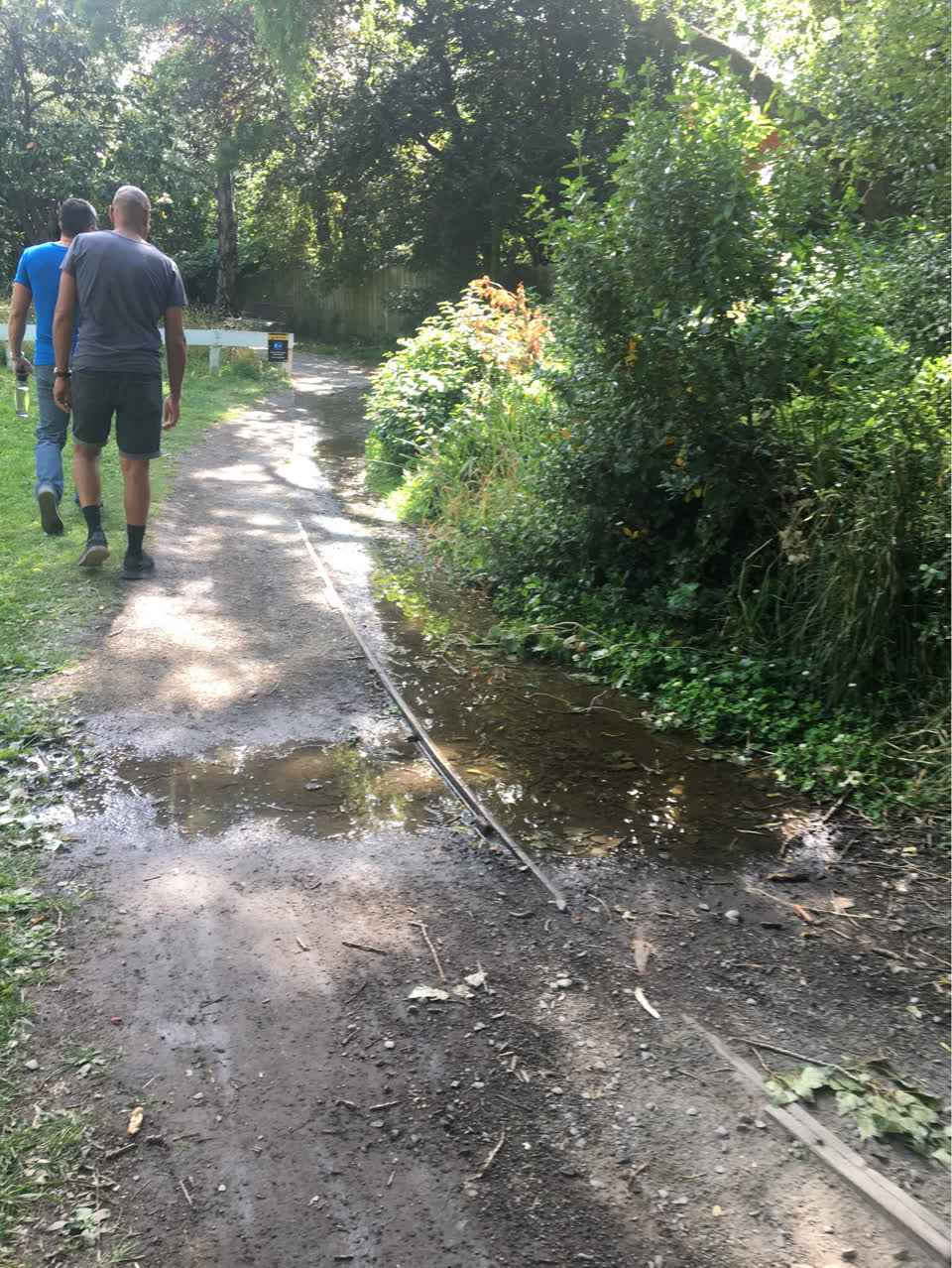 The photograph attached to this flooding report