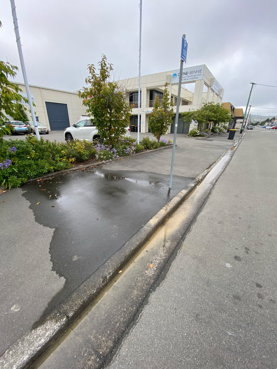 The photograph attached to this flooding report