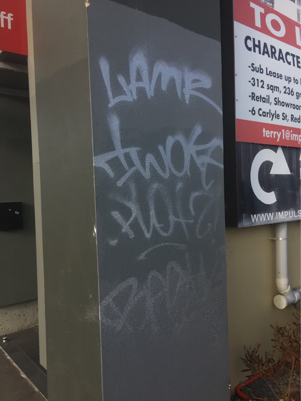 The photograph attached to this graffiti report