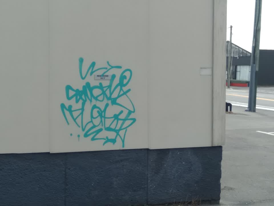 The photograph attached to this graffiti report