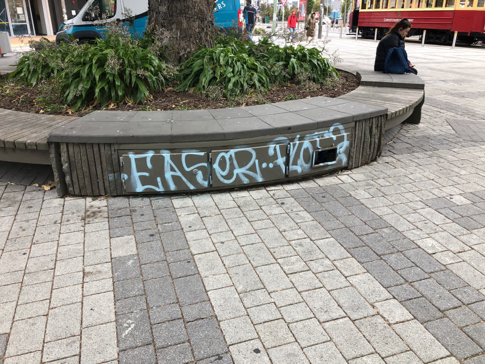 The photograph attached to this graffiti report