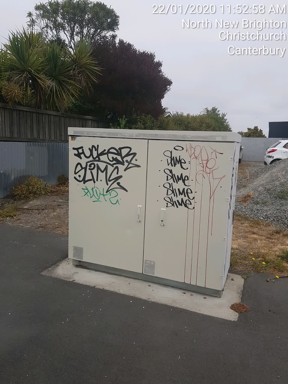 The photograph attached to this graffiti report