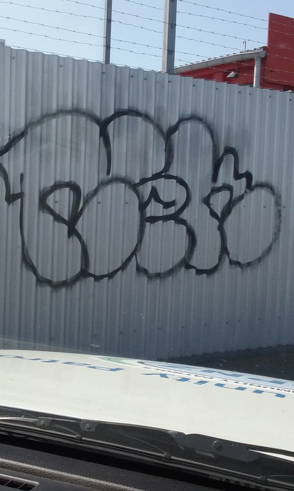 The photograph attached to this graffiti report