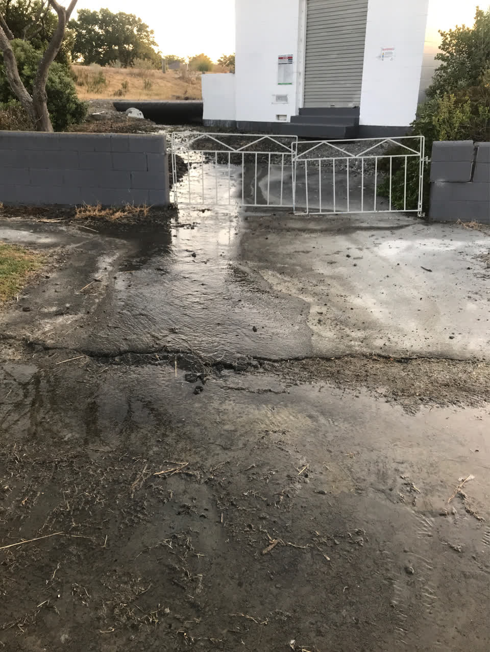 The photograph attached to this flooding report