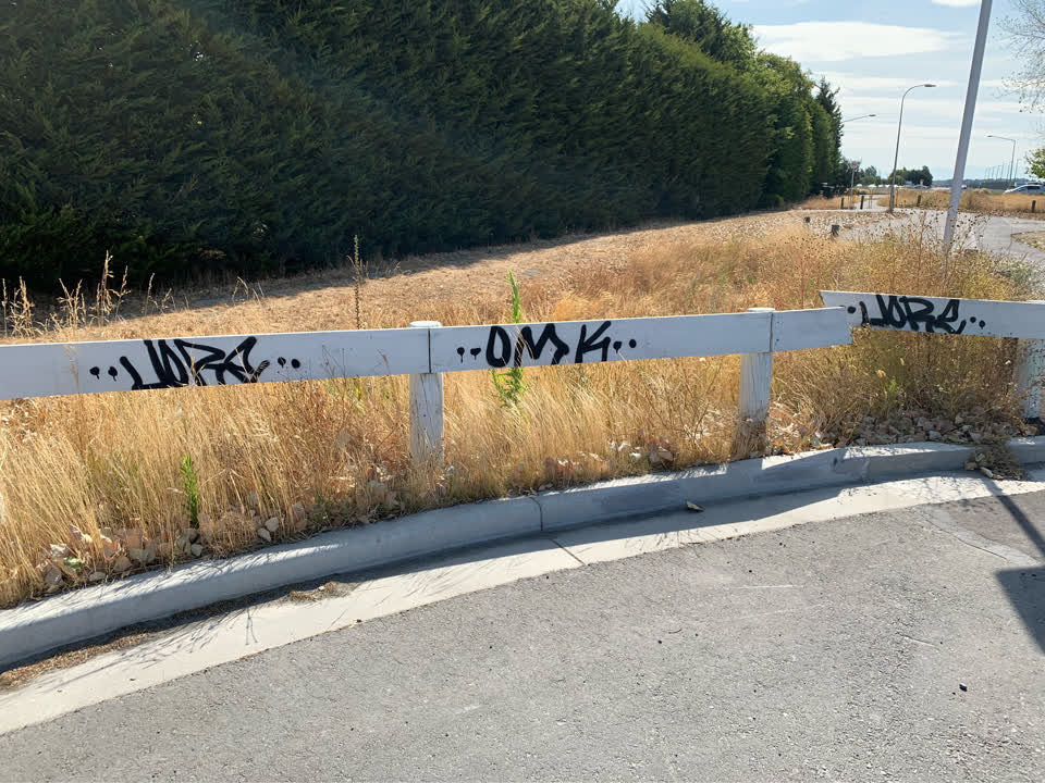 The photograph attached to this graffiti report