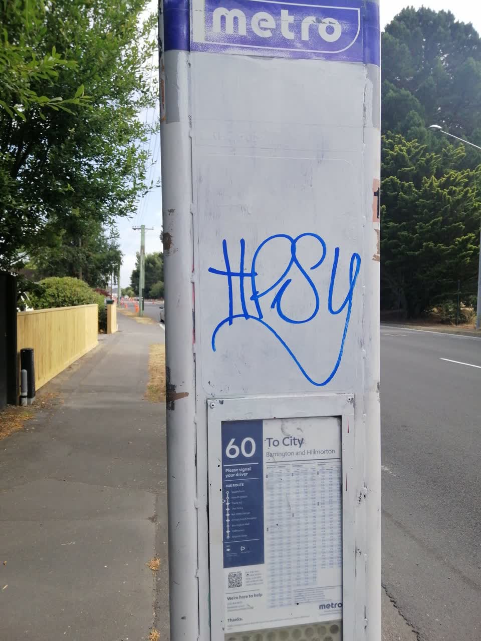 The photograph attached to this graffiti report