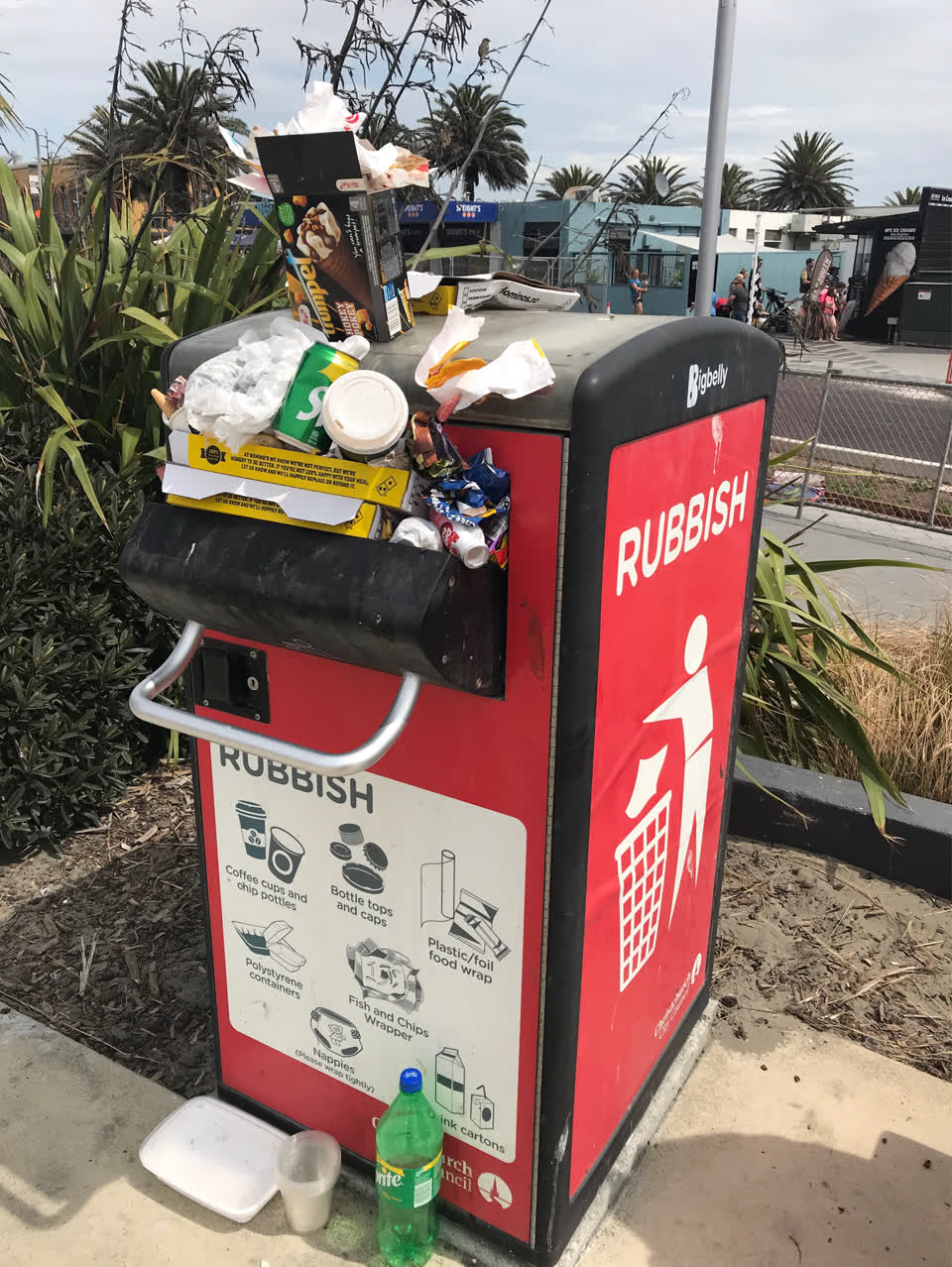 The photograph attached to this rubbish/recycling report