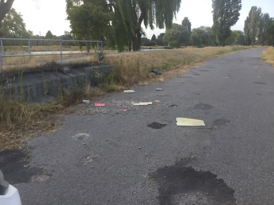 The photograph attached to this rubbish/recycling report