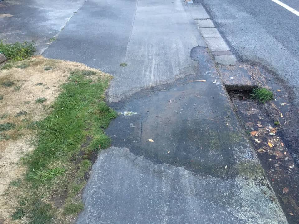 The photograph attached to this flooding report