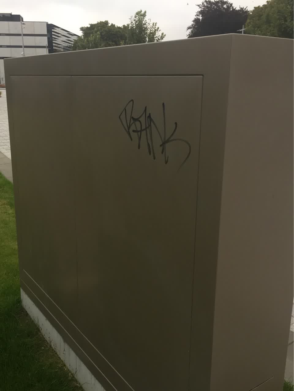 The photograph attached to this graffiti report