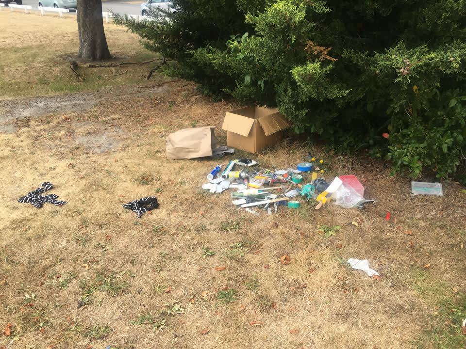 The photograph attached to this rubbish/recycling report