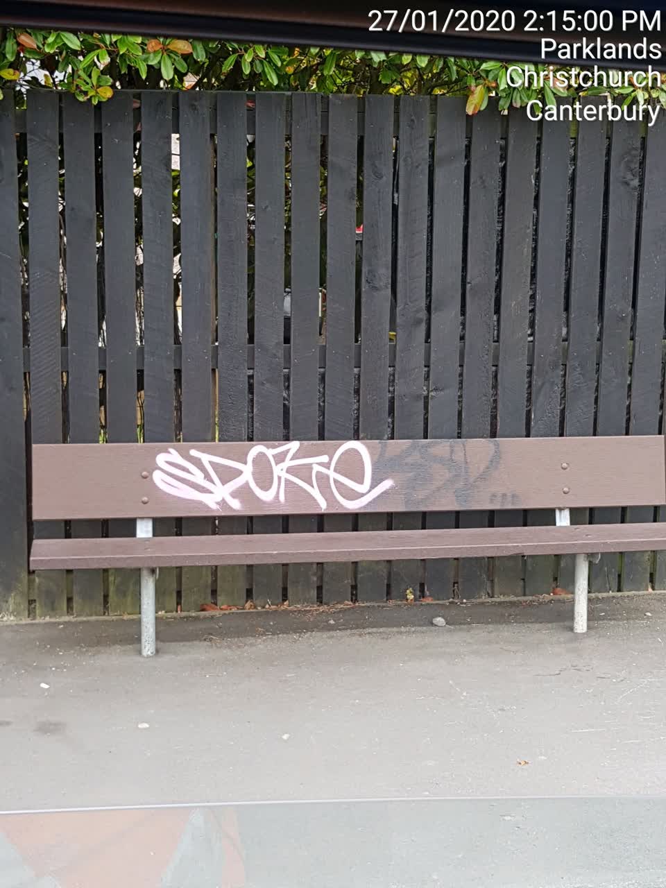 The photograph attached to this graffiti report