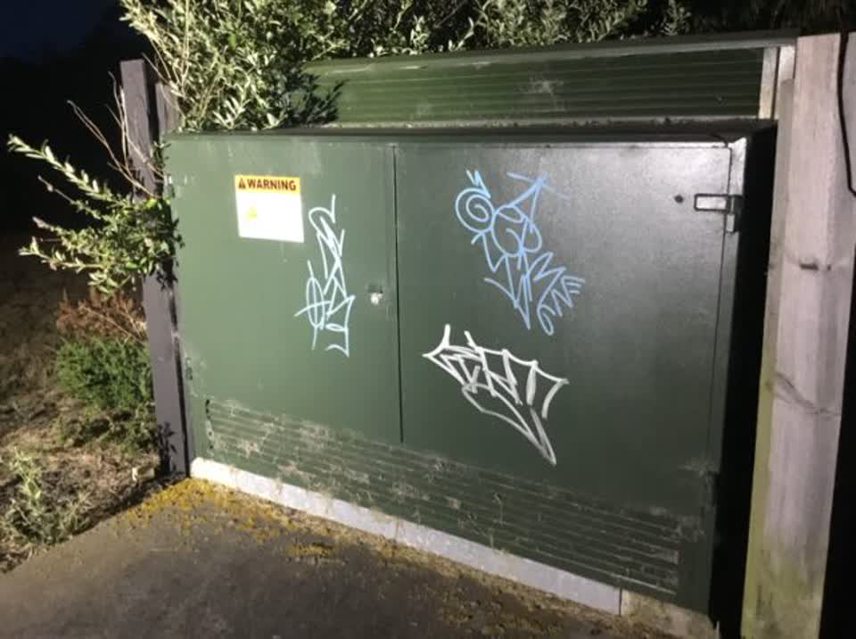 The photograph attached to this graffiti report