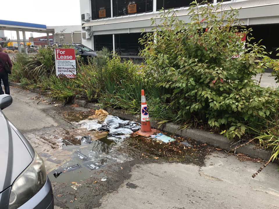 The photograph attached to this flooding report