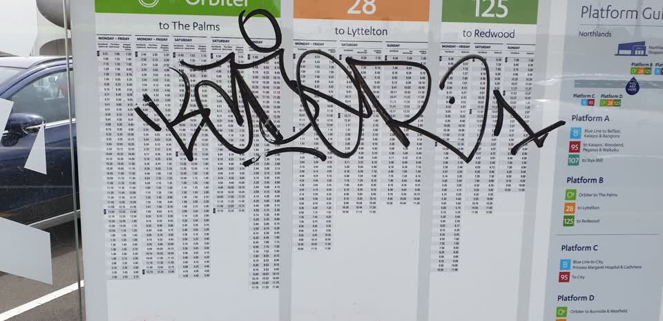 The photograph attached to this graffiti report