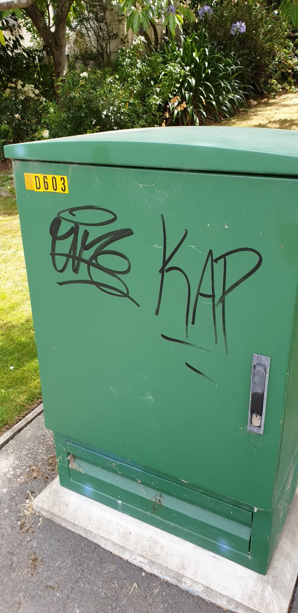 The photograph attached to this graffiti report