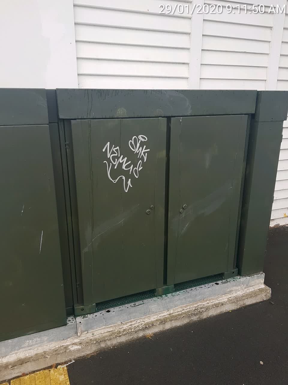 The photograph attached to this graffiti report