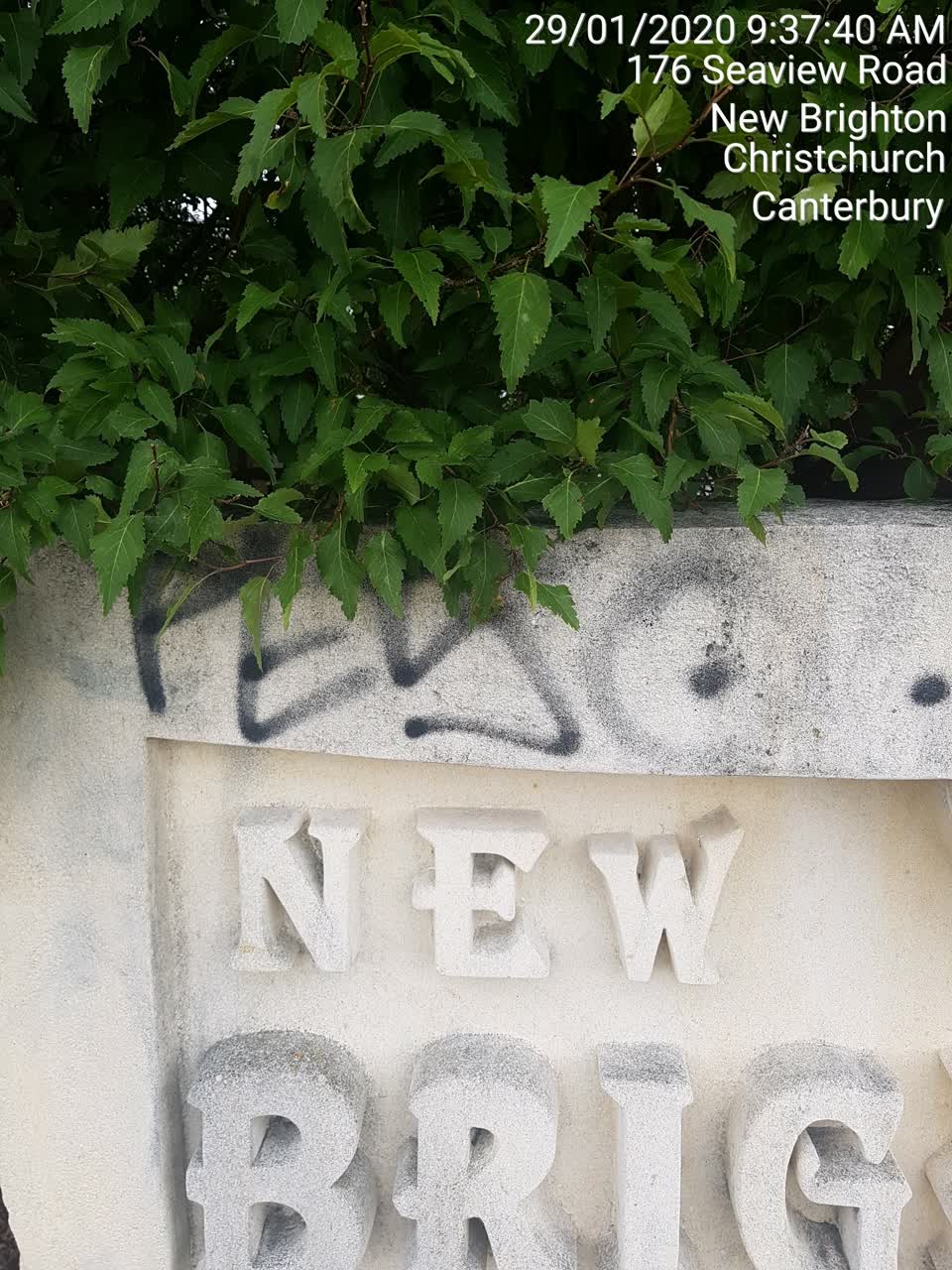 The photograph attached to this graffiti report