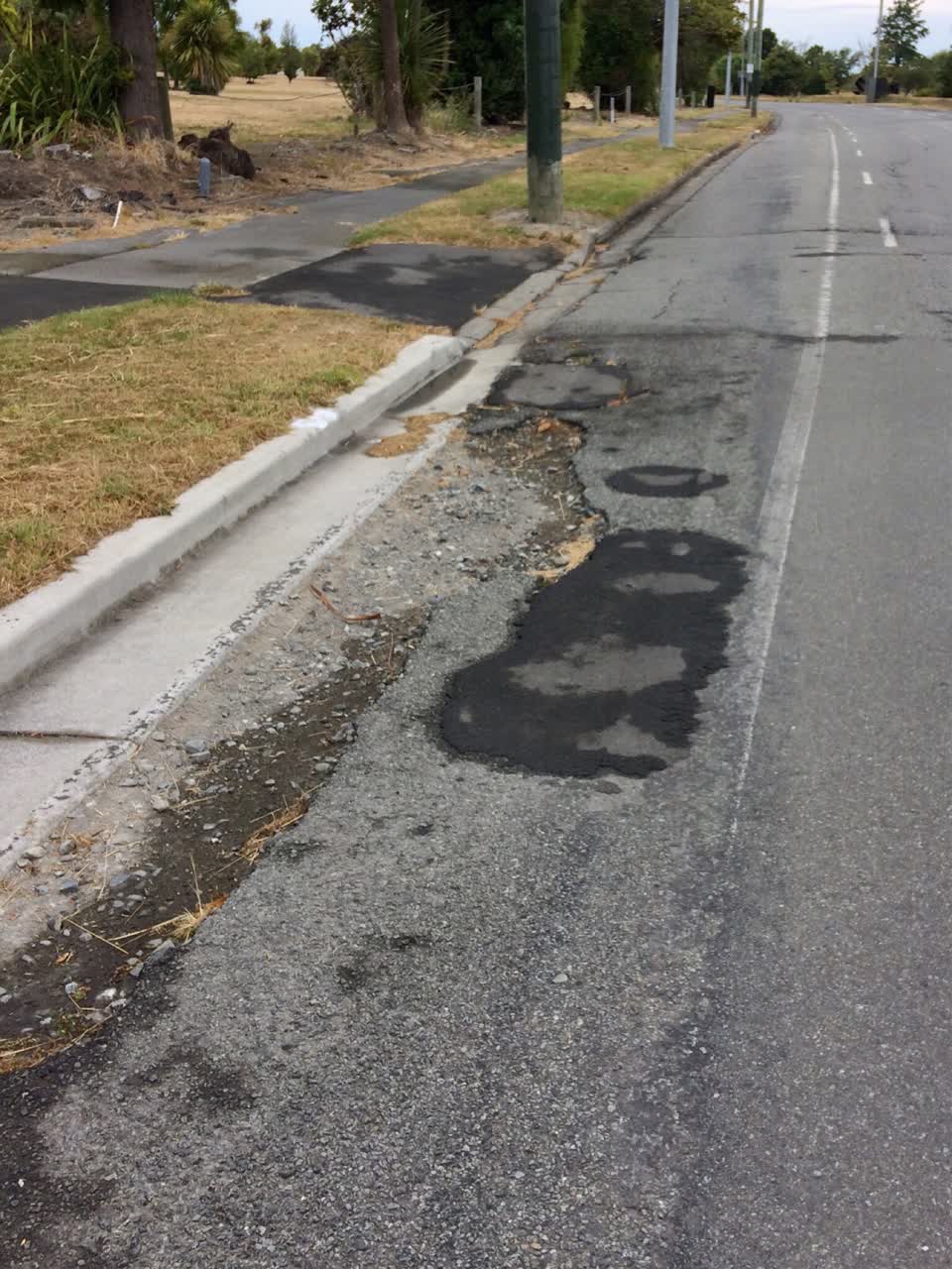 The photograph attached to this roading/streets report