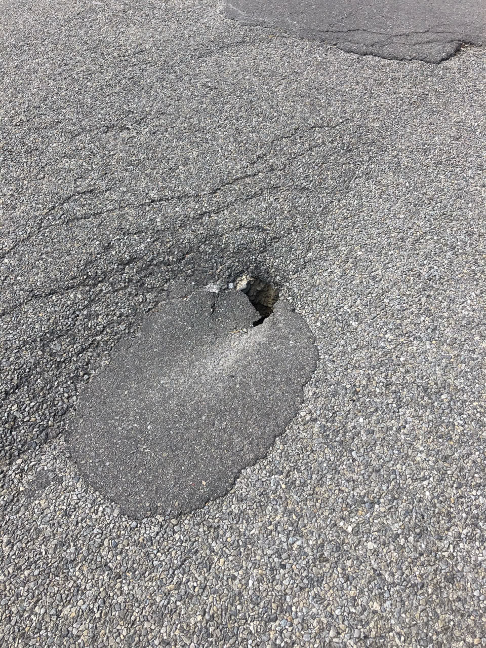 The photograph attached to this roading/streets report