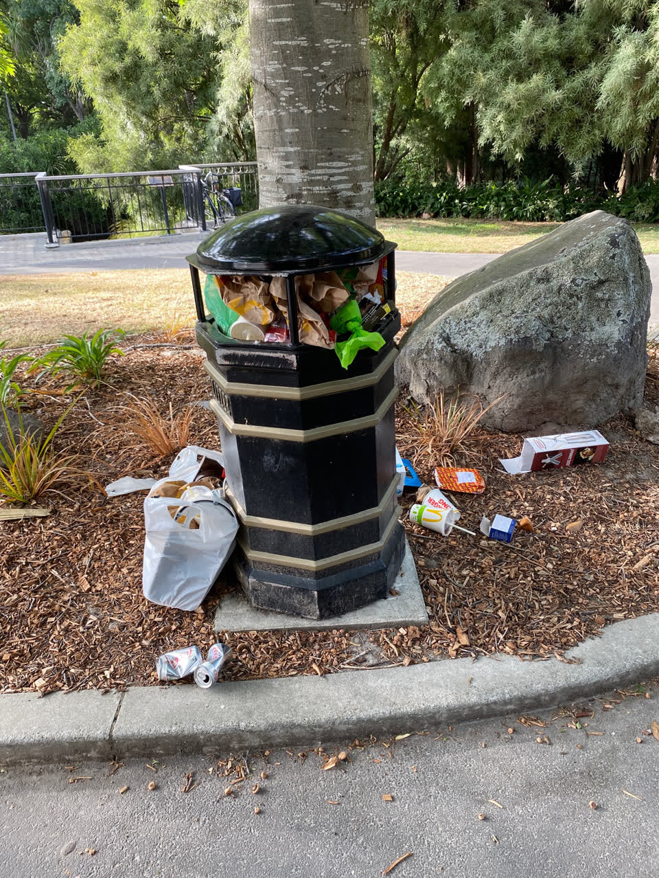 The photograph attached to this rubbish/recycling report
