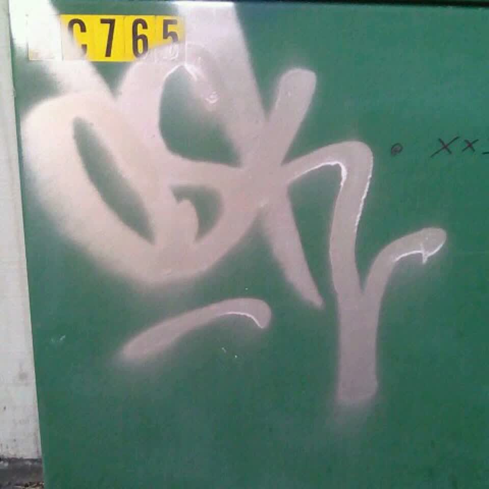 The photograph attached to this graffiti report