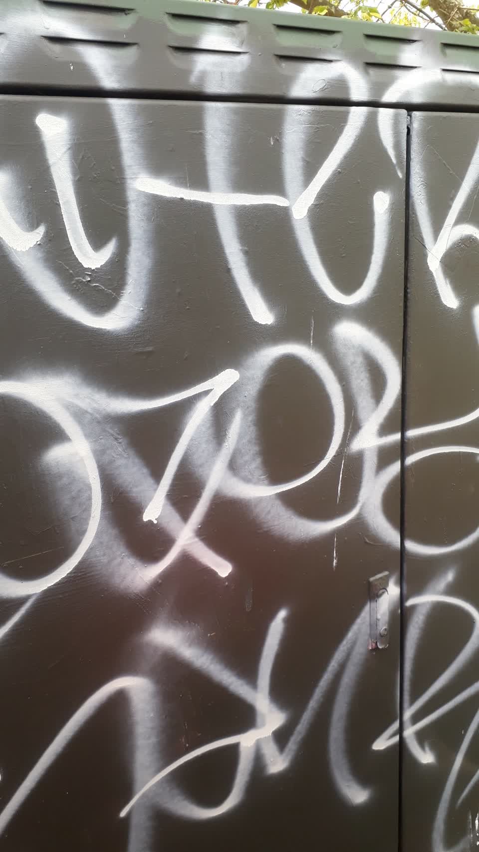 The photograph attached to this graffiti report