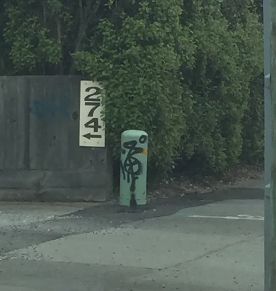 The photograph attached to this graffiti report