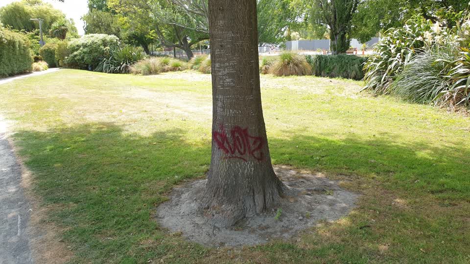 The photograph attached to this graffiti report