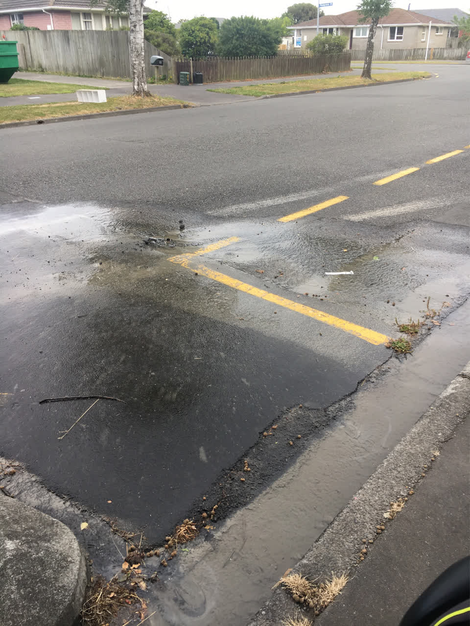 The photograph attached to this flooding report