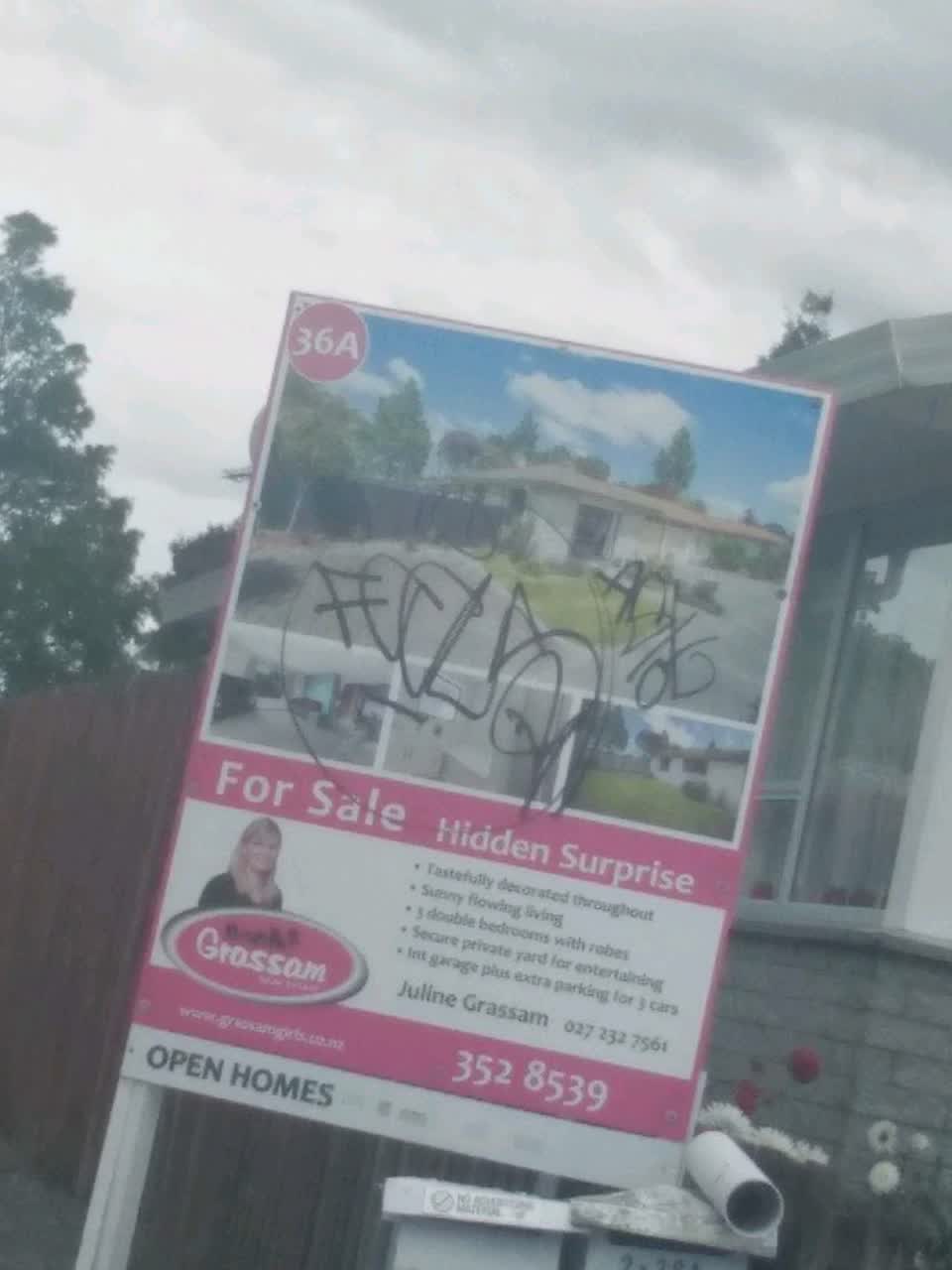 The photograph attached to this graffiti report