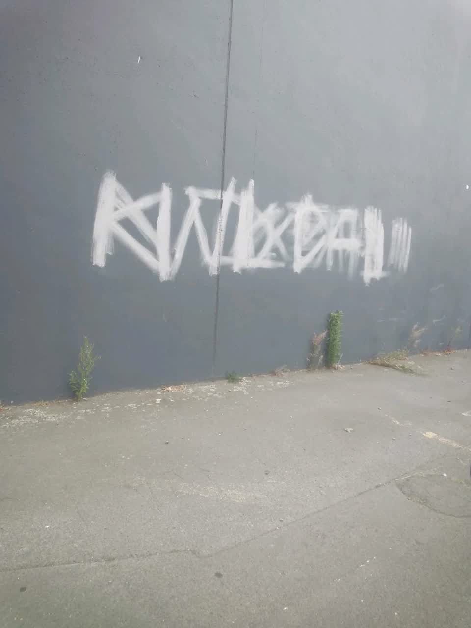 The photograph attached to this graffiti report