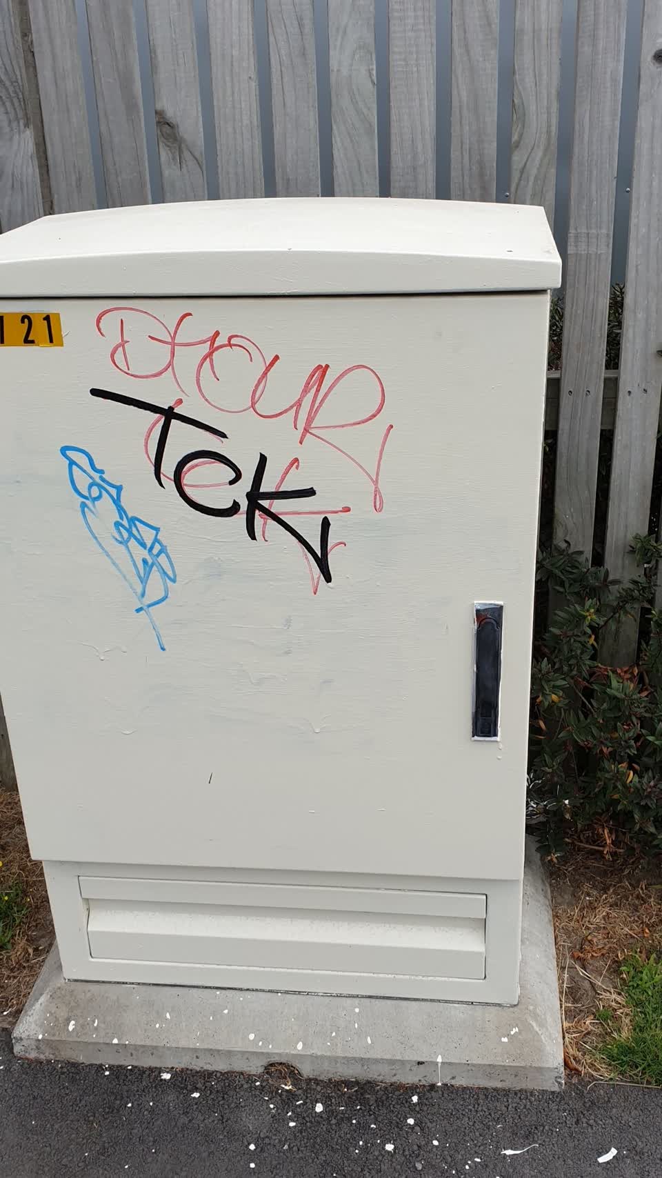 The photograph attached to this graffiti report