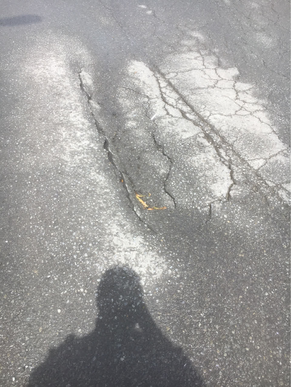 The photograph attached to this roading/streets report