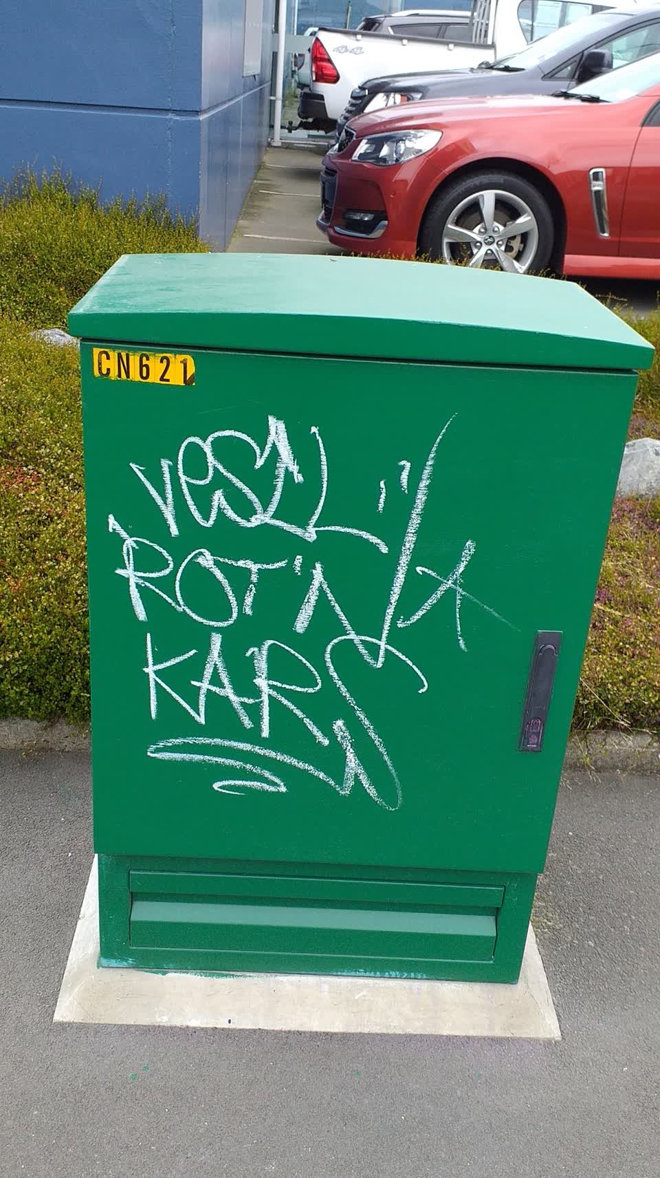 The photograph attached to this graffiti report