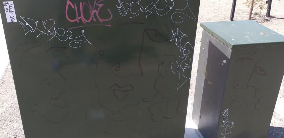 The photograph attached to this graffiti report