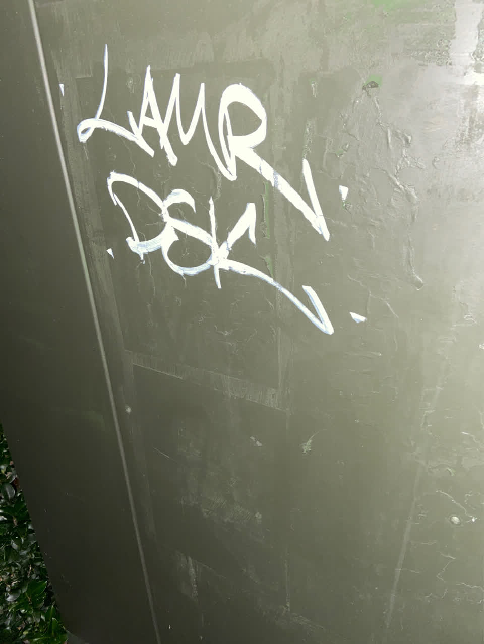 The photograph attached to this graffiti report