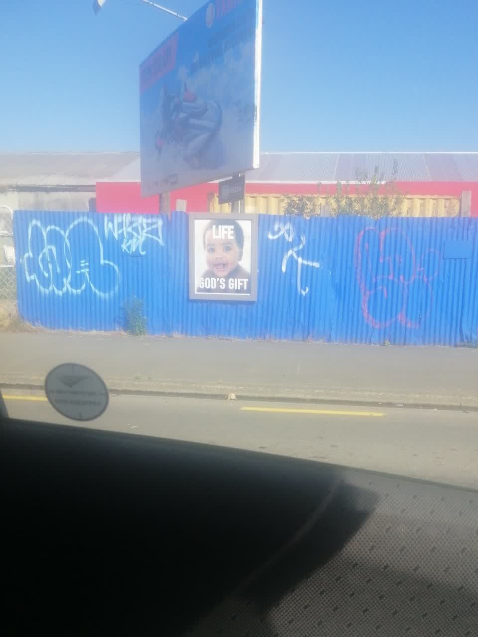 The photograph attached to this graffiti report