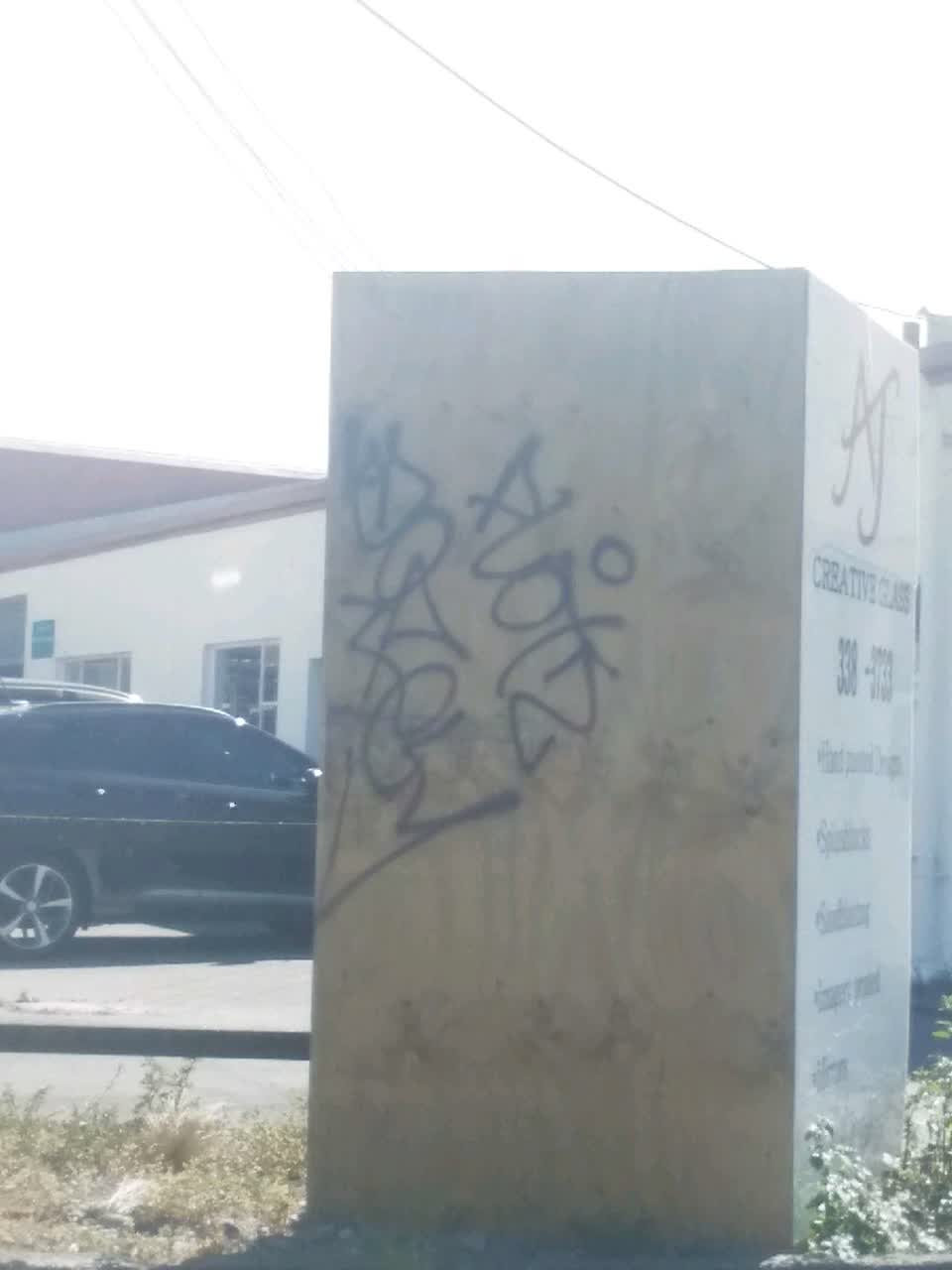 The photograph attached to this graffiti report