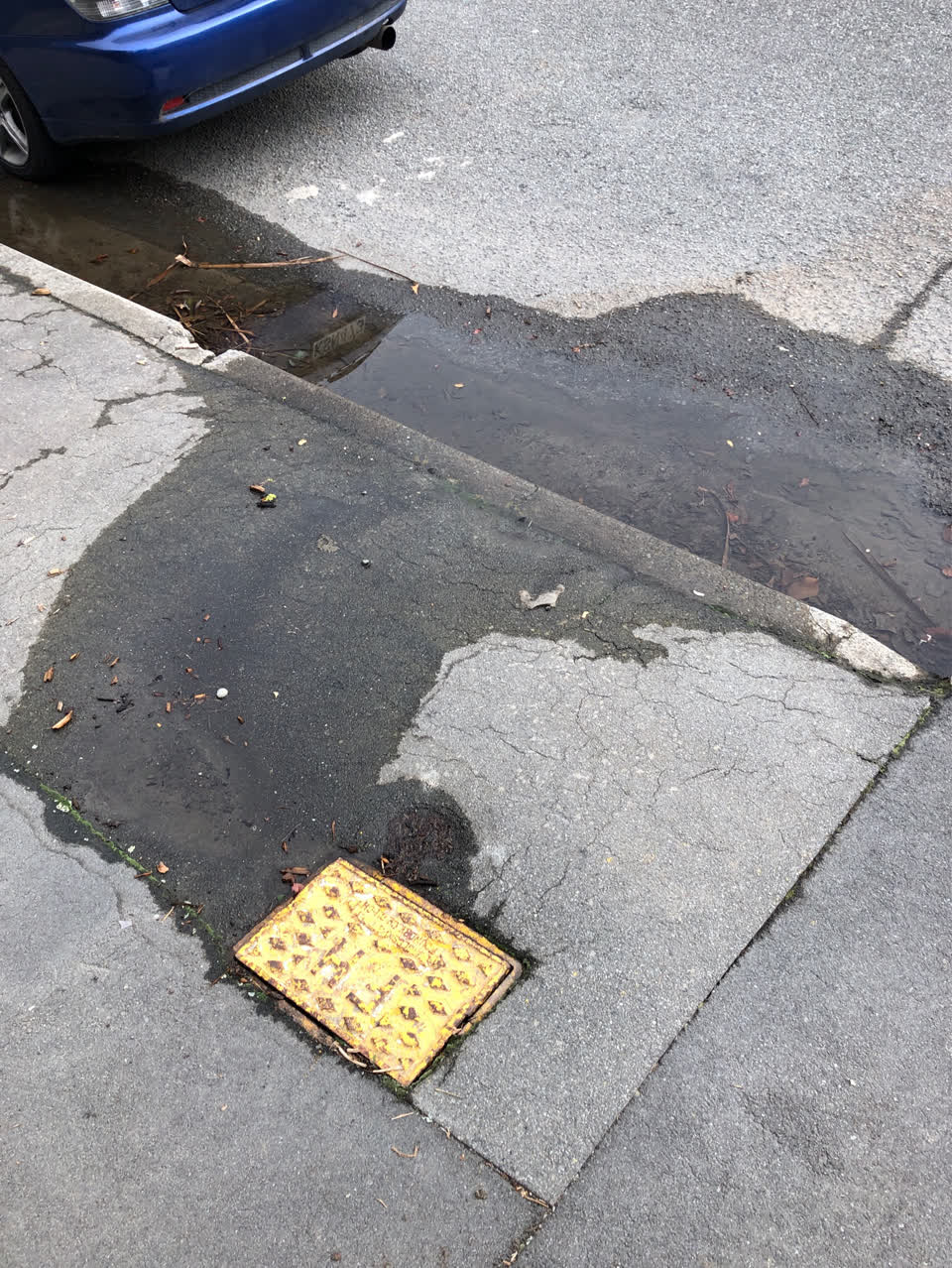 The photograph attached to this flooding report