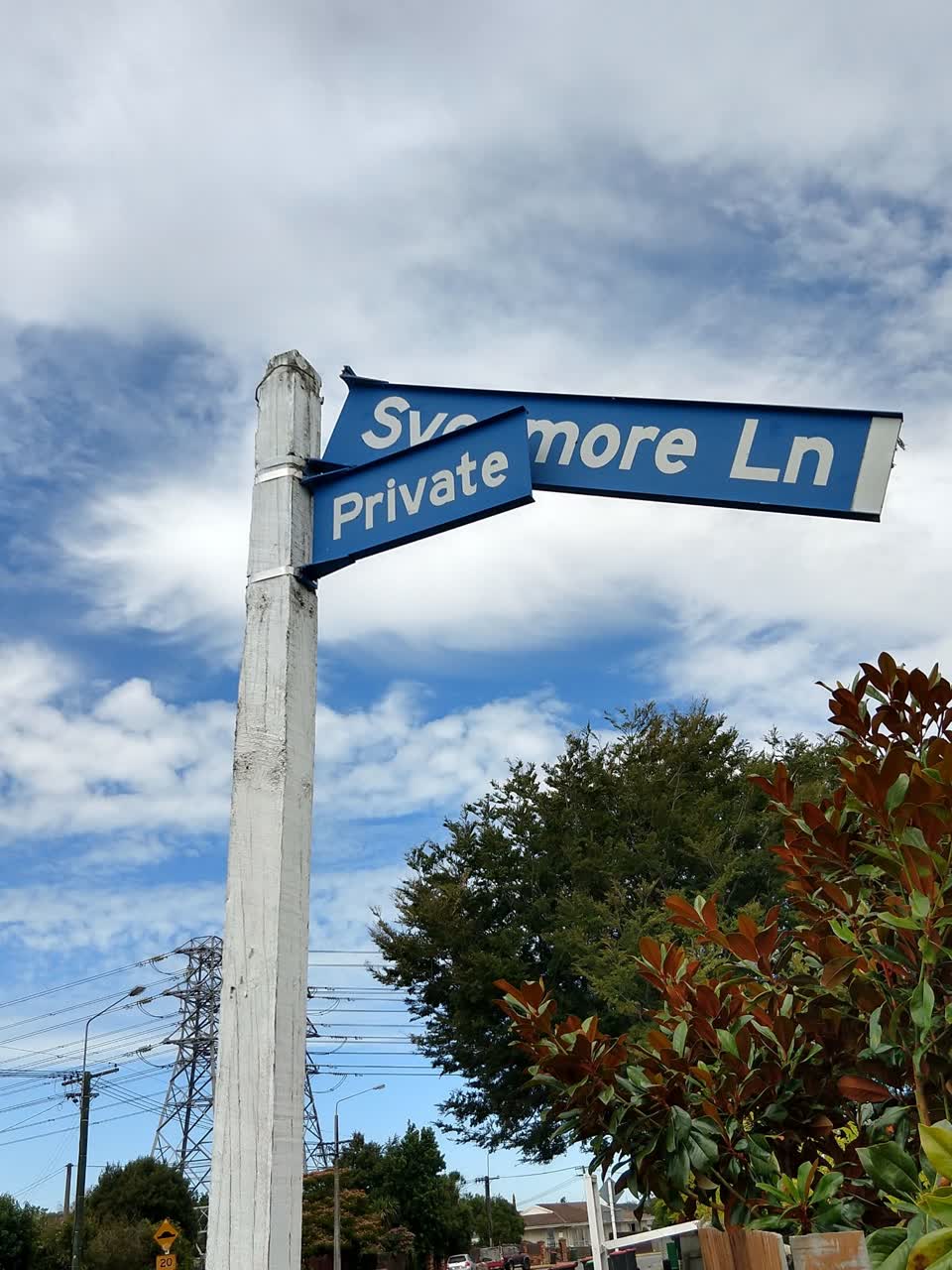 The photograph attached to this roading/streets report
