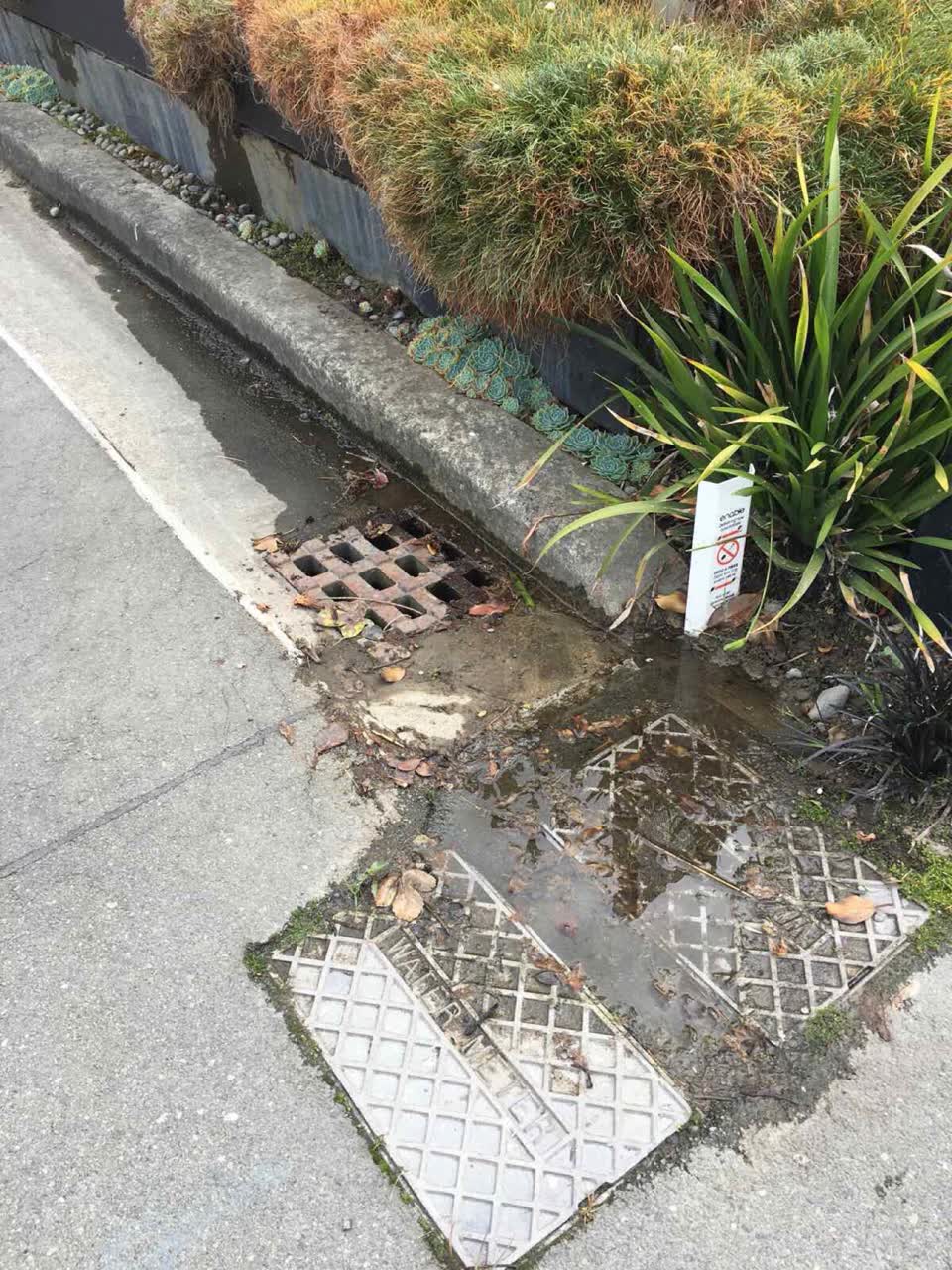 The photograph attached to this flooding report